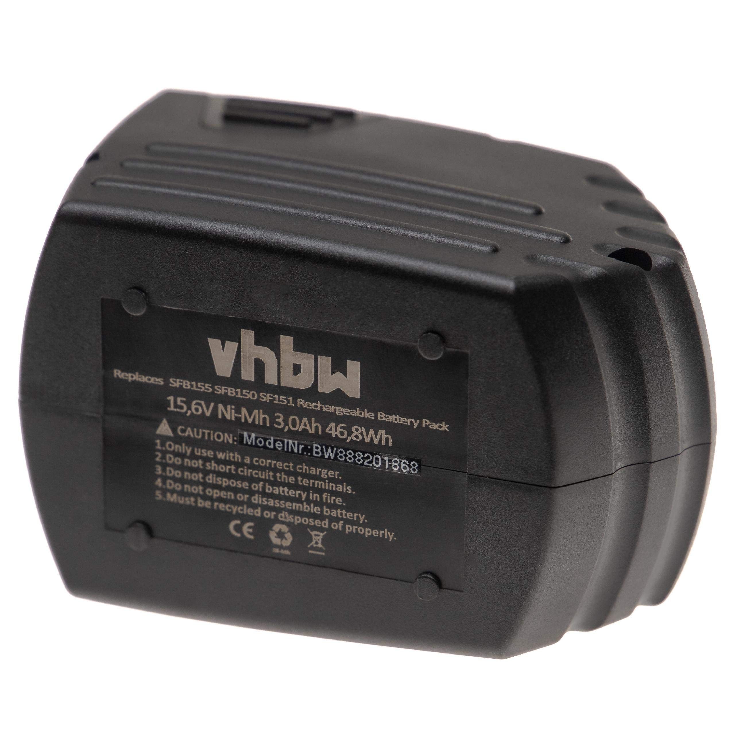 vhbw 1 x akumulator kompatybilny z Hilti SF150-A, SF150, SFH151, SFH 151-A, SF151A, SF151-A, SF151, SF150A narzędzie (3000 mAh, NiMH, 15,6 V)