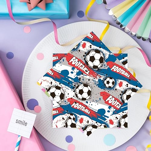 Miniatura 6 de Servilletas de papel de 20 unidades de 13 x 13 pulgadas, 3 capas, estampado azul, para arte, cena y fiesta, servilletas desechables decorativas