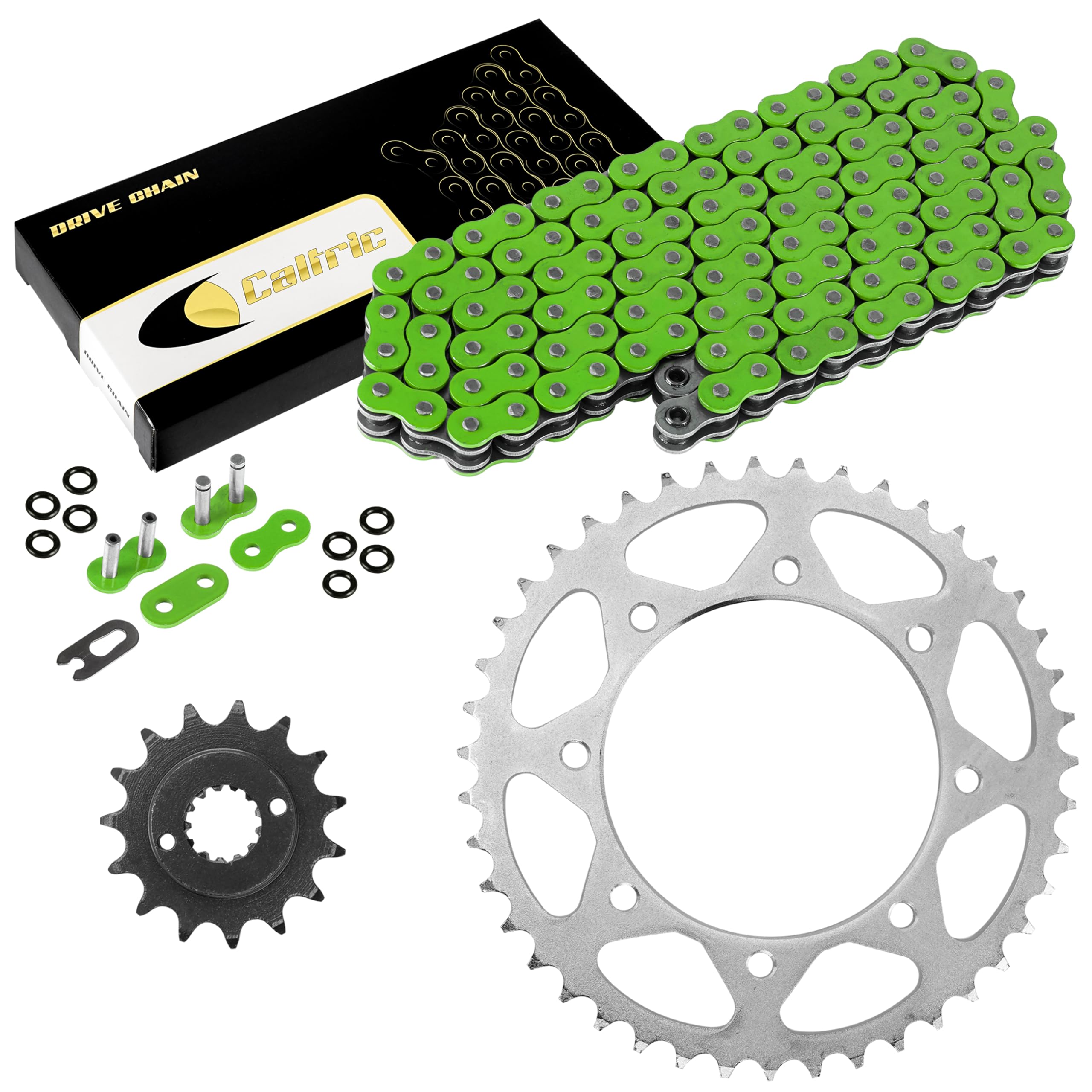 Amazon.com: Caltric Green O-Ring Drive Chain and Sprocket Kit