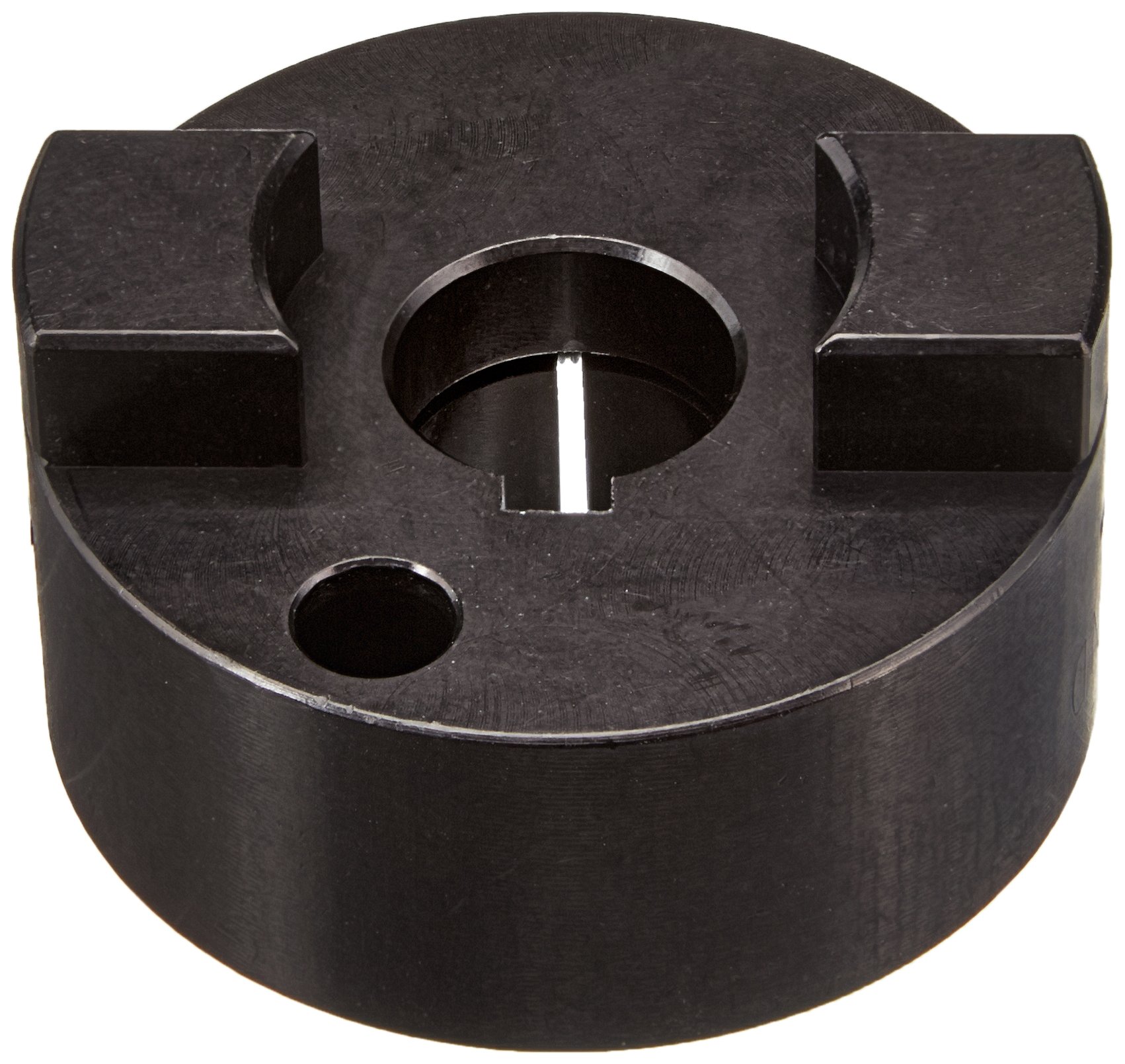 Ruland MOCC51-16-A Oldham Coupling Hub with Keyway, Clamp Style, Black Anodized Aluminum, 16mm Bore, 50.8mm OD, 59.7mm Length, 5mm Keyway