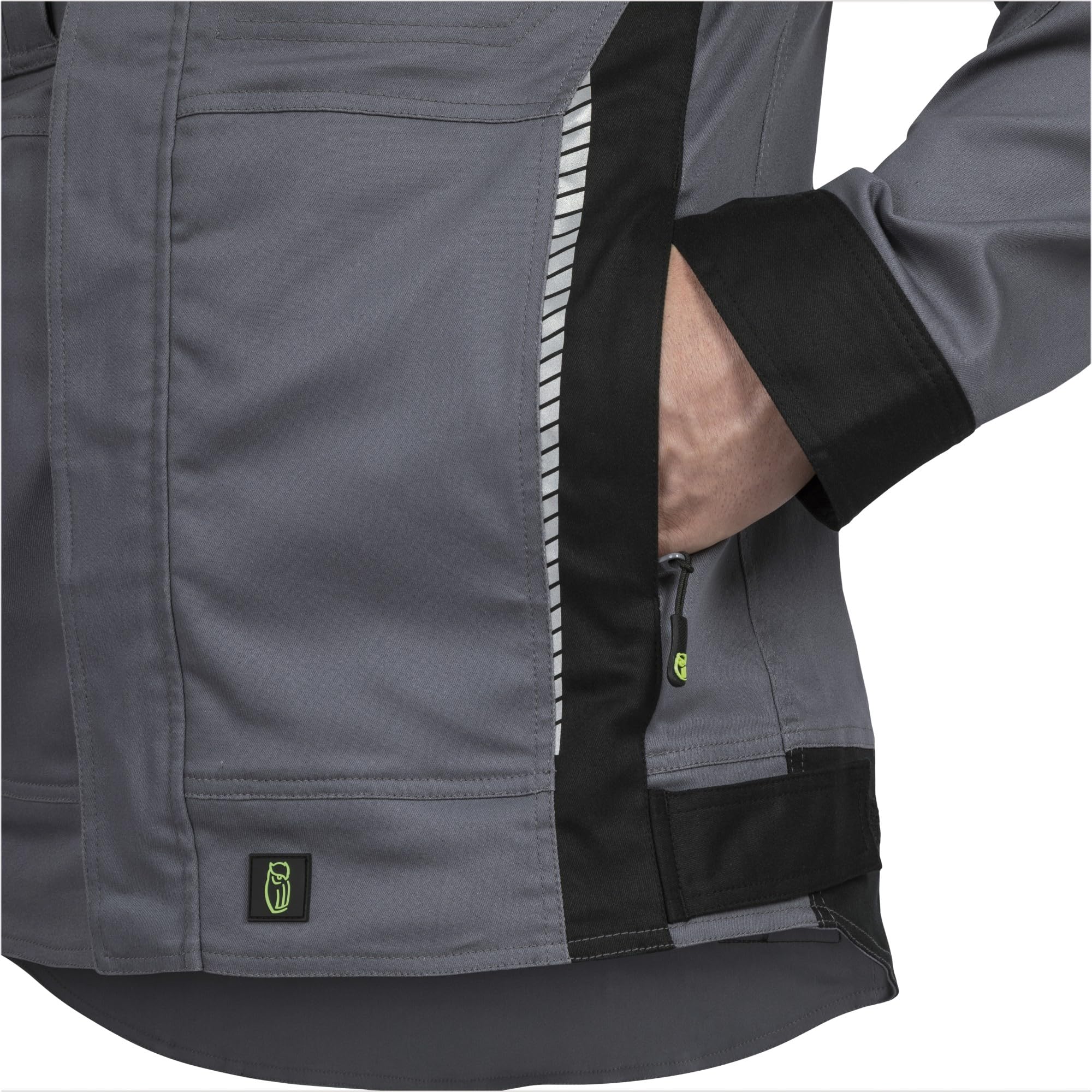 Leibwächter Flex-Line Herren Arbeitsjacke Bundjacke, atmungsaktive Allwetterjacke mit Stretchanteil für Herbst und Winter, robuste Arbeitsjacke Männer mit Reflexstreifen
