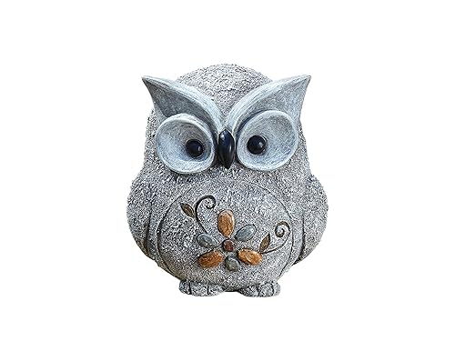 Roman 7.75" H Pebble Owl Statue Pudgy Pals, Garden Decor,