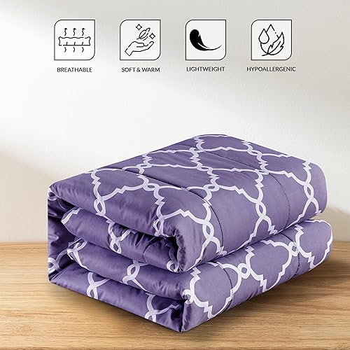 Miniatura 4 de LDC LUX DECOR COLLECTION Juego de edredón individual Azteca Azul - Experimenta la comodidad con el edredón individual  Juego de edredón de 5 piezas