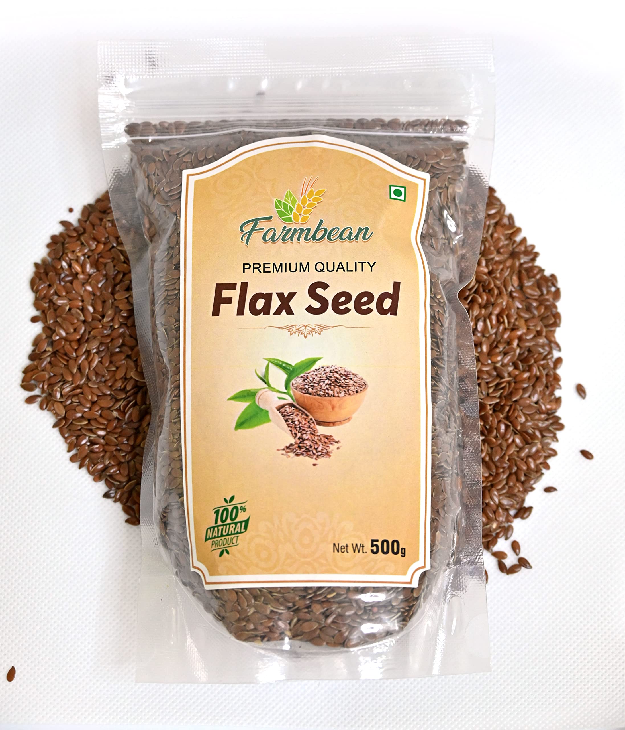 Farmbean Natural Premium Flax Seeds | Alsi Health Seeds 500 grams - Image 4 thumbnail