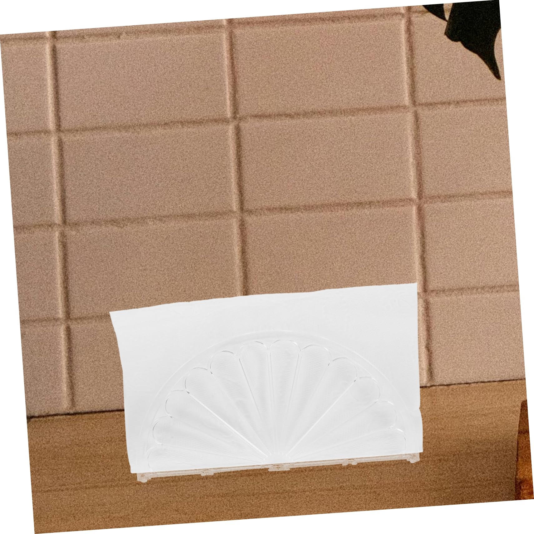 Ipetboom Servilleteros 6 Piezas Transparentes Semicirculares de Ps Superficie Lisa y Diseño Creativo para Decoración de Hogar y Fiesta
