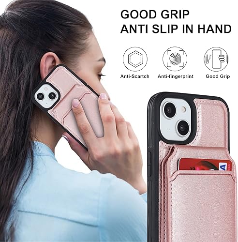 Miniatura 5 de Havaya Magsafe - Funda tipo cartera para iPhone 14, compatible con iPhone 13, con tarjetero para iPhone 14, funda magnética desmontable para mujer,