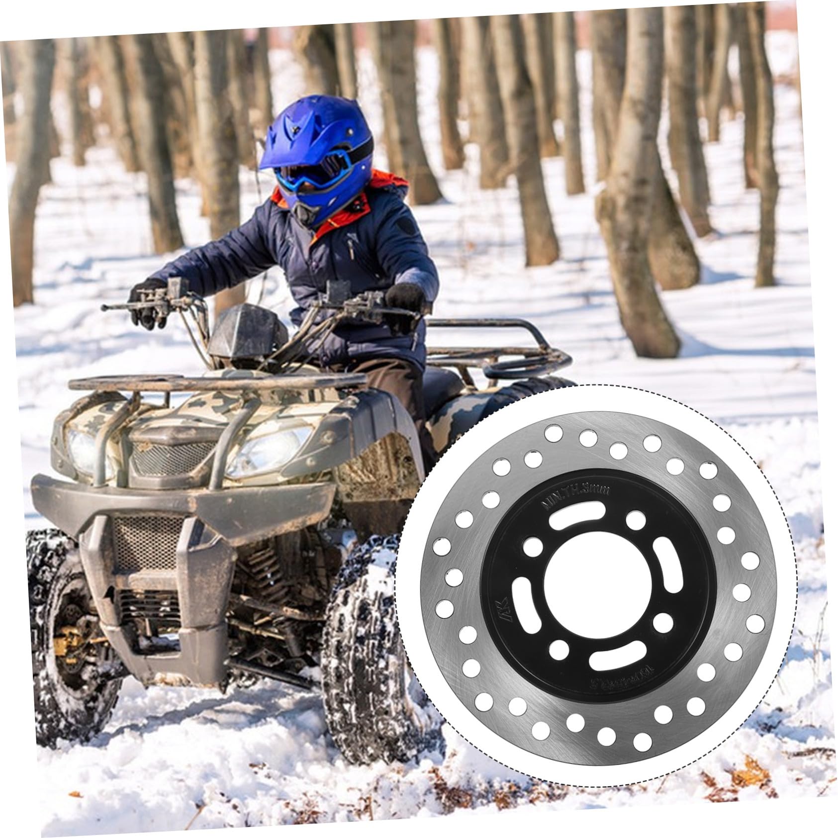 Disco Freno Posteriore per Atv Pit Bike Utv Go Kart Ricambio Resistente e Leggero per Guida Sicura e Facile Installazione