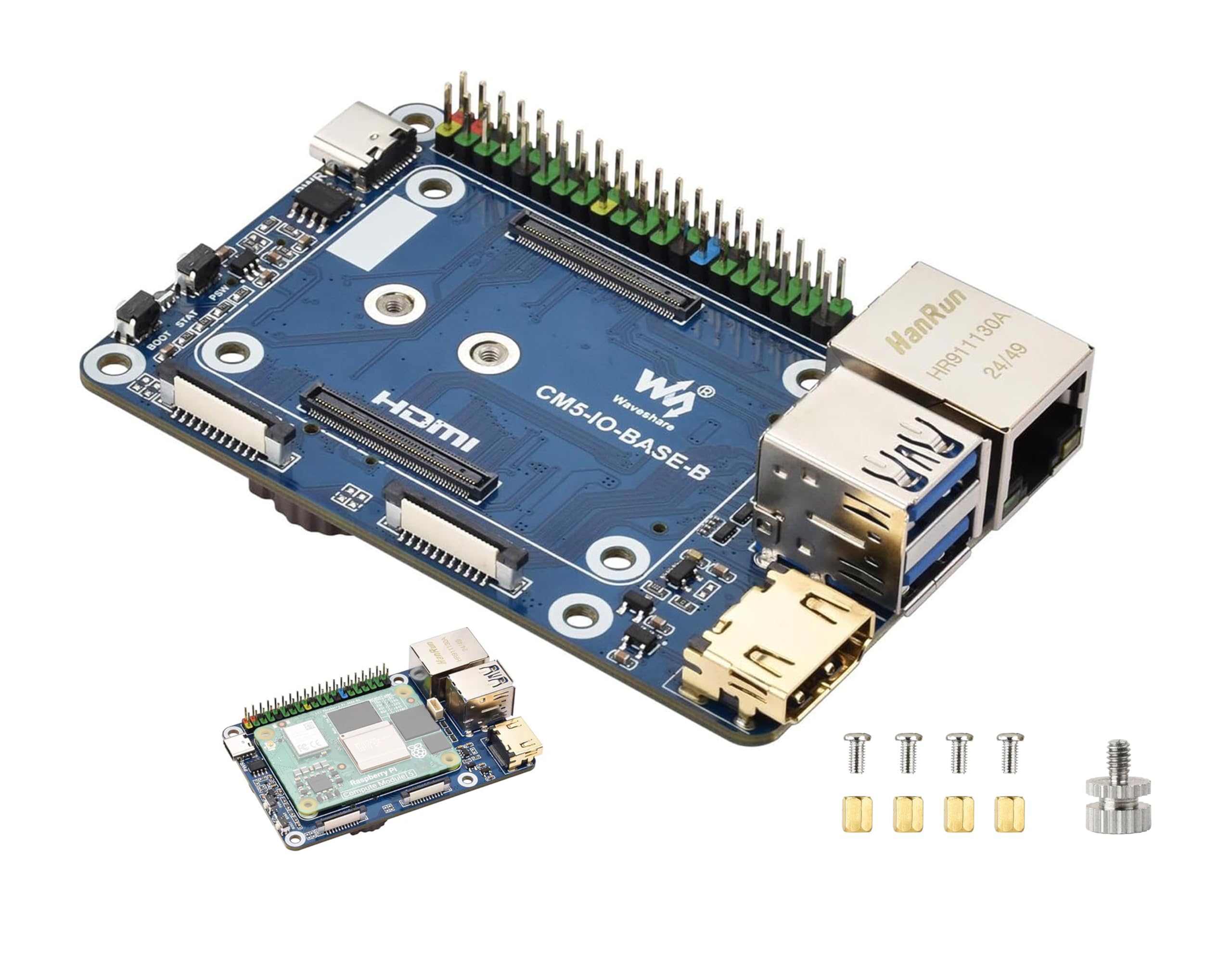 Mini Base Board Raspberry Pi Compute Module 5 carte de développement contre les erreurs GPIO - 8