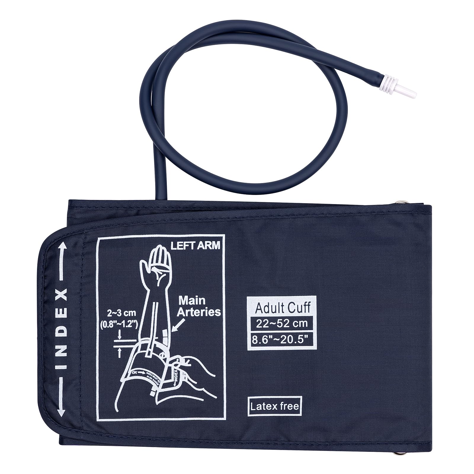 Manguito Monitor de Presión Arterial Extra Grande 22-52 cm, Compatible con la Mayoría de los Monitores de Presión Arterial, Brazalete Tensiometro Extra Grande para Brazo Grande (A)