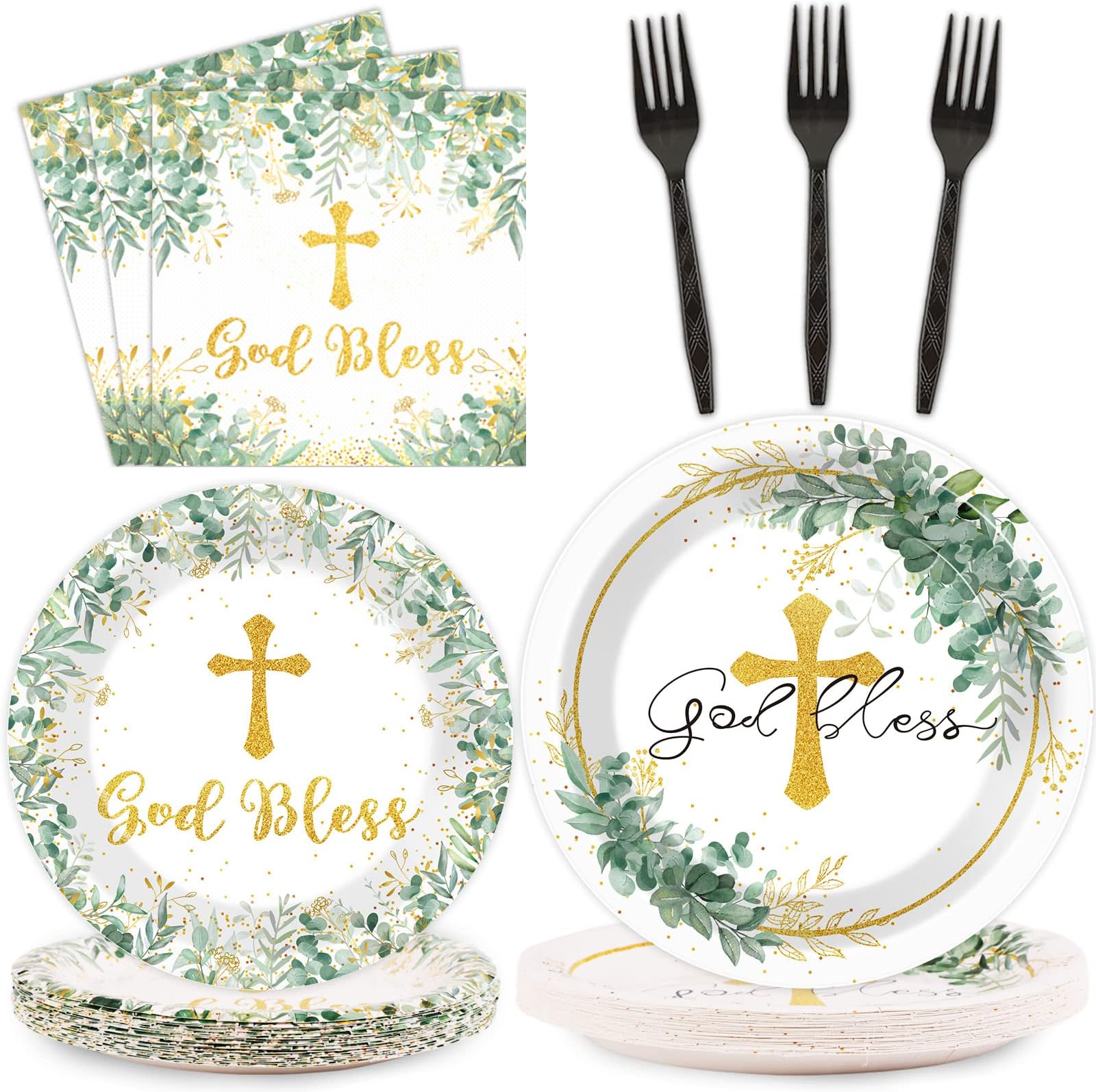 Baptism plates and napkins party supplies, baptism plates