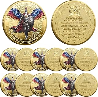 Saint Michael Archangel Coins, Angel Token10 Counts for Men
