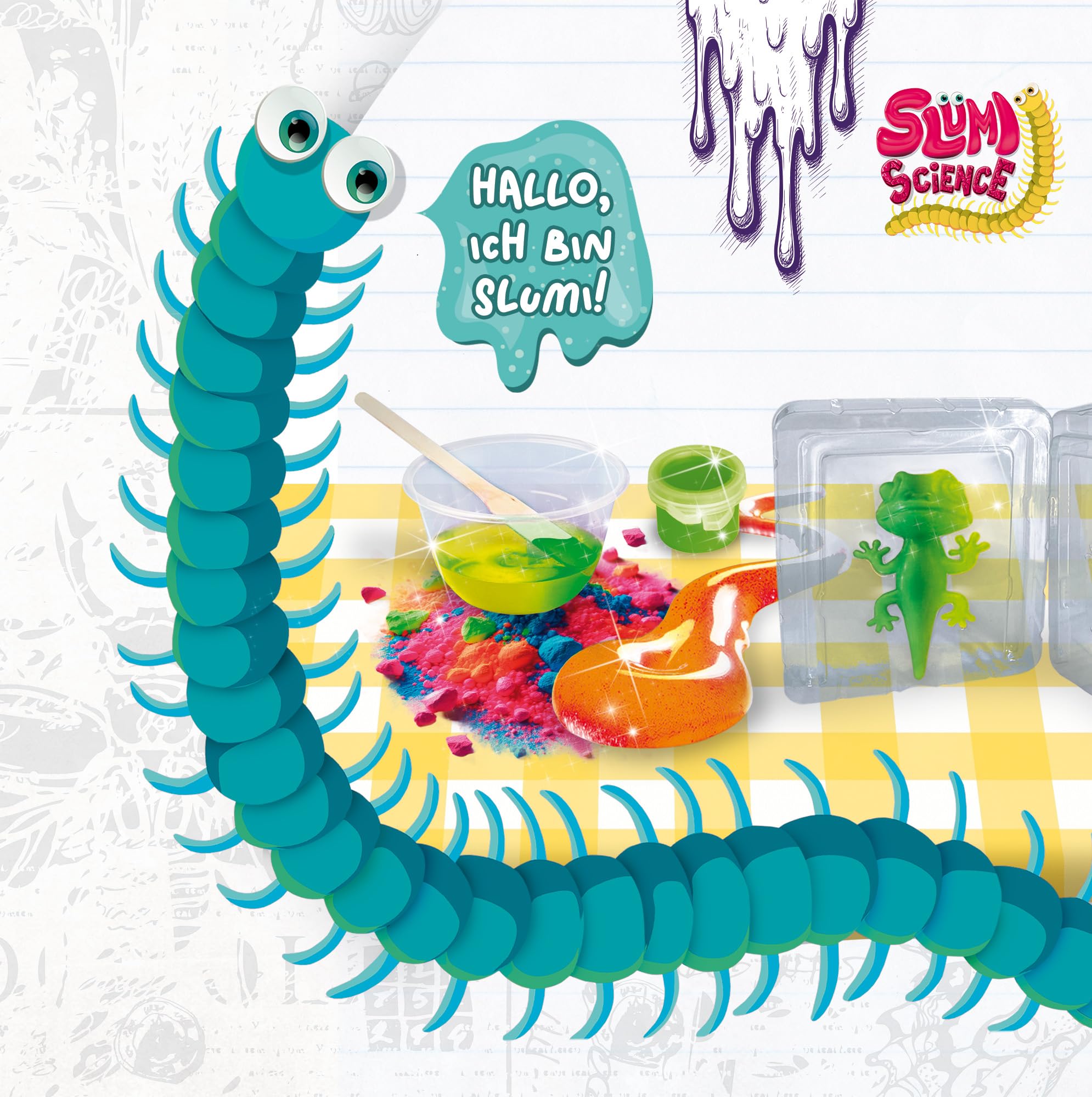 Lisciani Slumi Science Squish Caméléon – Expérience de Chimie DIY à partir de 7 Ans – Jouet Thermique à Presser – Changement de Couleur à la température – Kit de Bricolage pour Enfants avec Forme