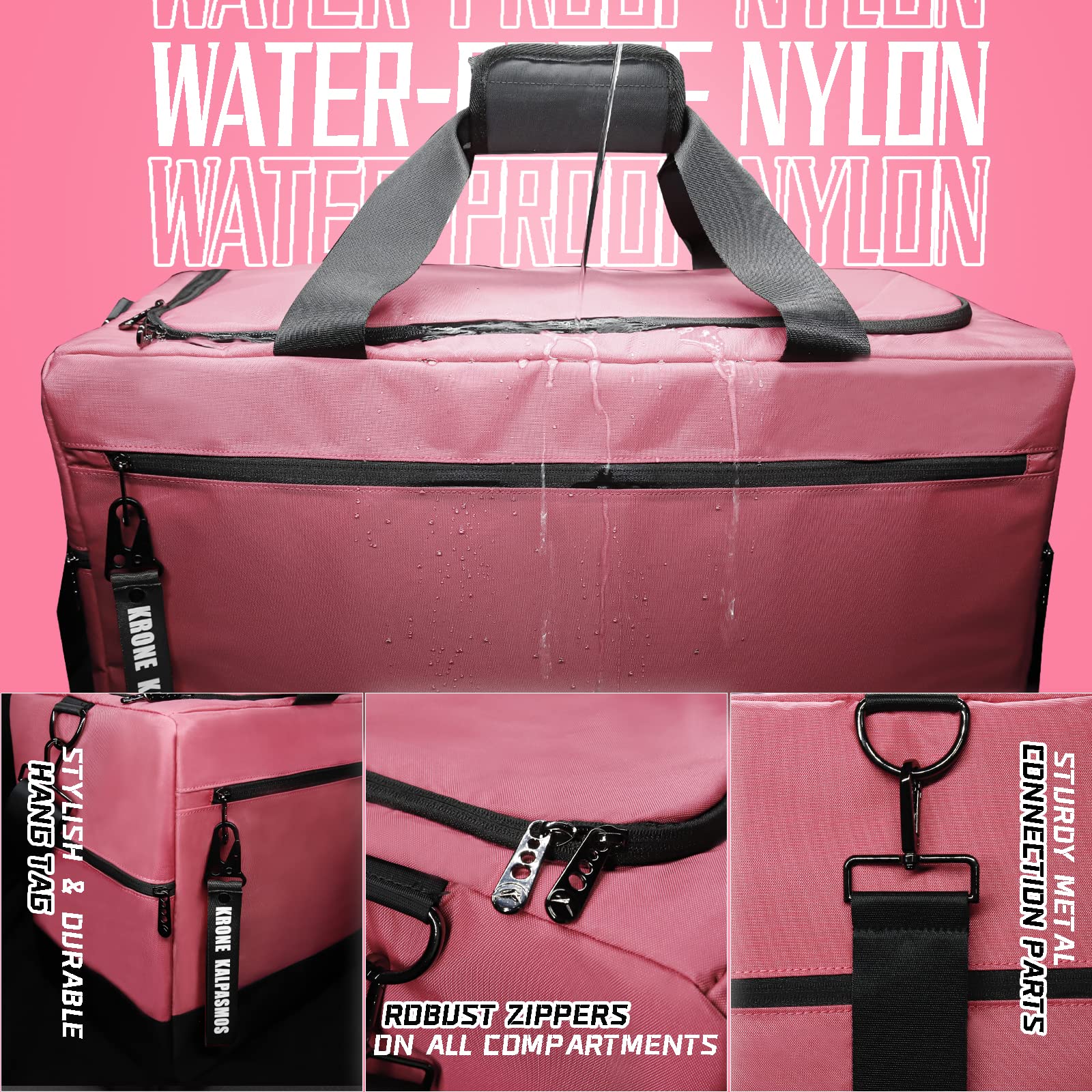 Krone Kalpasmos-classic - Borsa da viaggio per sneakerhead, idea regalo, borsa da palestra multifunzione, con 3 divisori regolabili e tracolla, in nylon