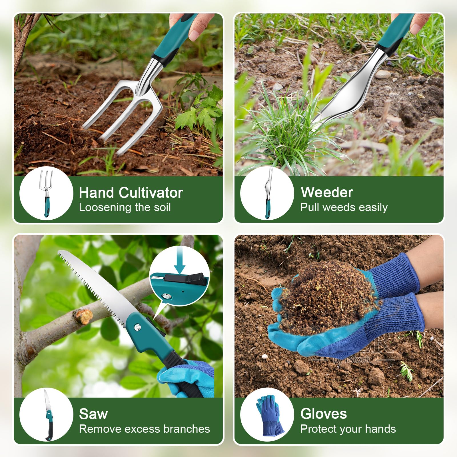 Attrezzi da giardino, 22 pezzi attrezzi da giardinaggio