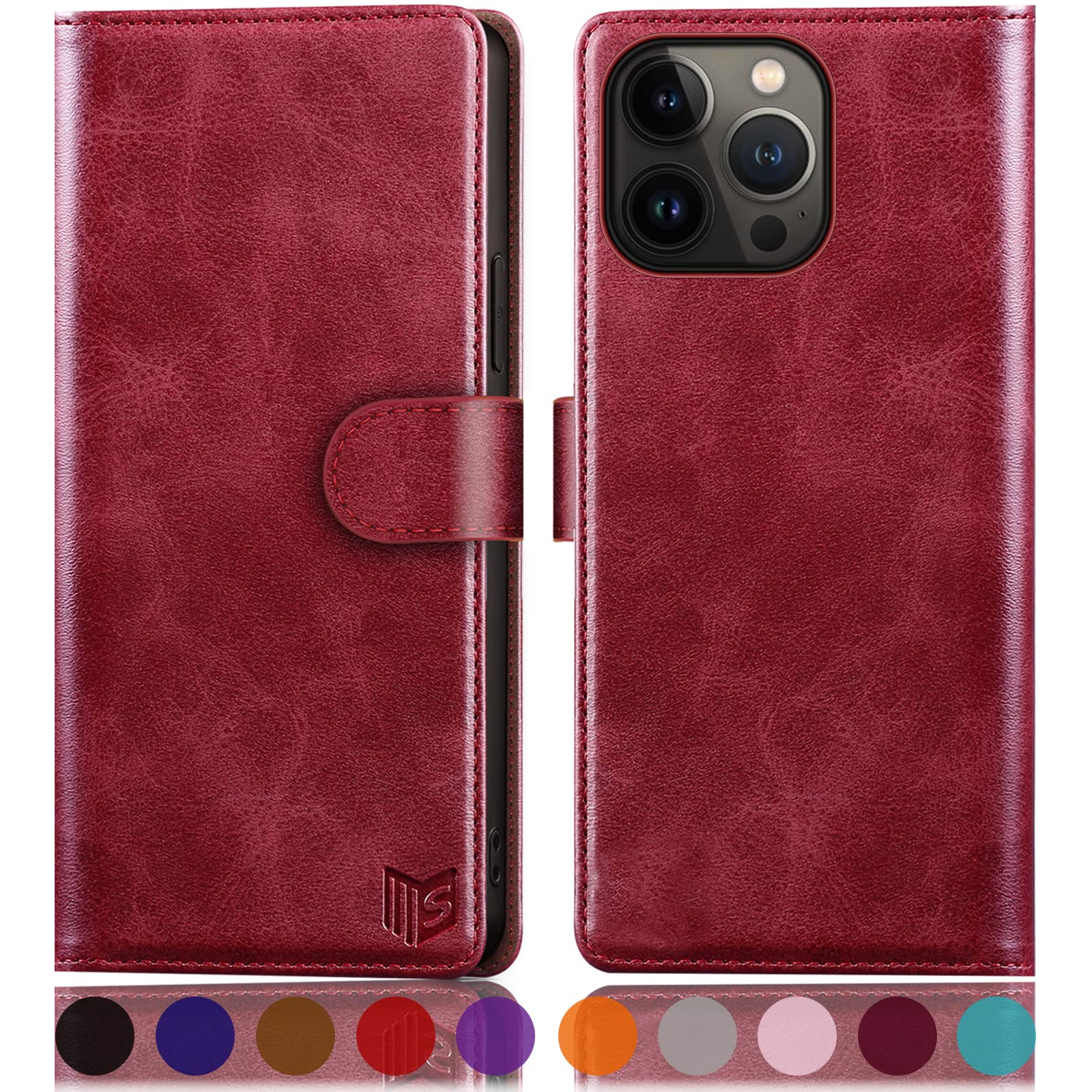 Amazon.co.jp: SUANPOT iPhone 14 Pro 6.1インチ用 ウォレット