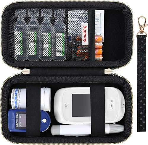 Miniatura 7 de Supmay Suministros para diabéticos, estuche organizador de suministros para diabéticos, bolsa de transporte para kit de prueba de diabetes, kit de