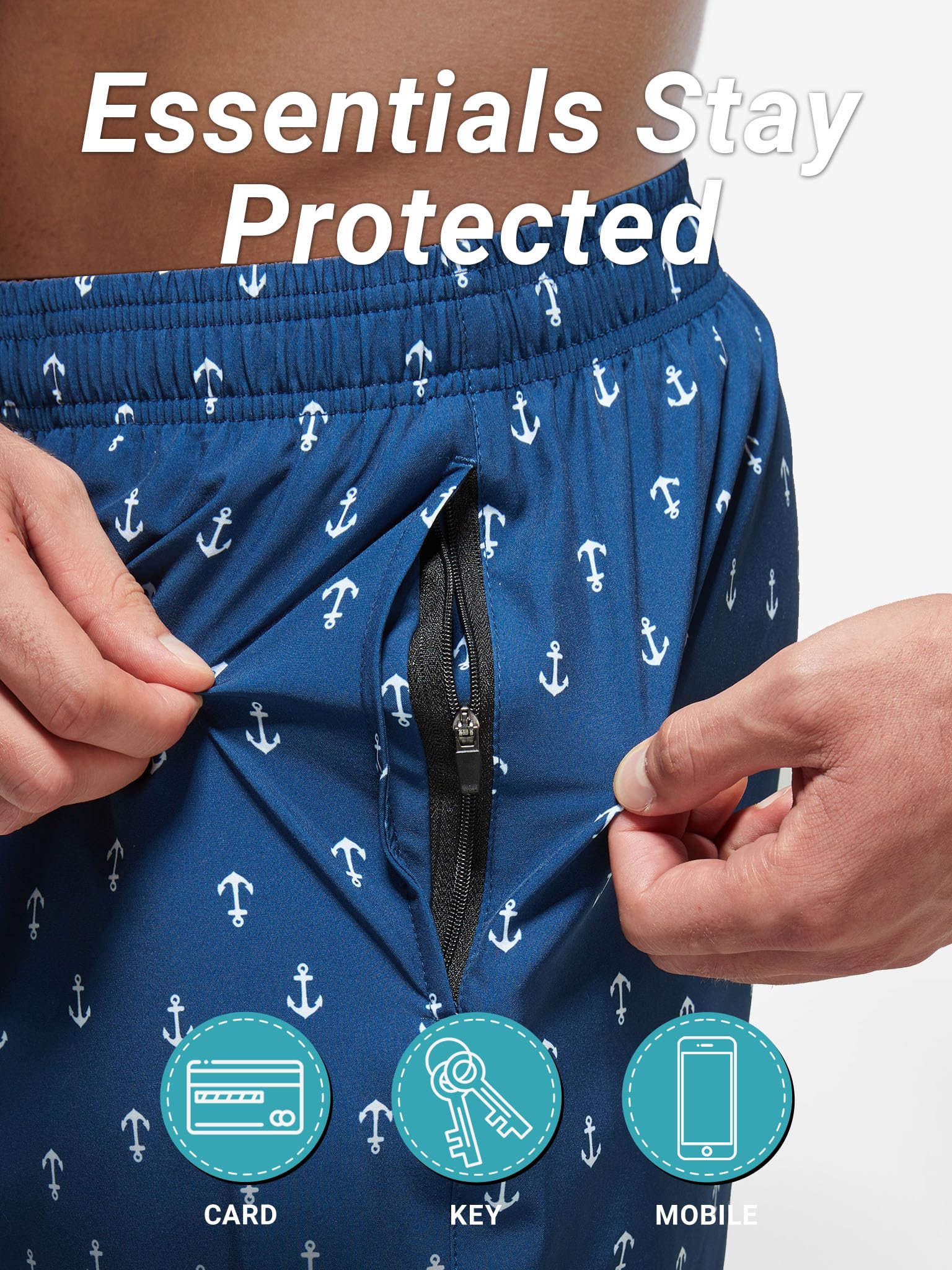 Arcweg Costume da Bagno per Uomo e Ragazzo, Pantaloncini da Bagno con Compressione Liner 2 in 1, ad Asciugatura Rapida, Pantaloncini da Surf Elastici con