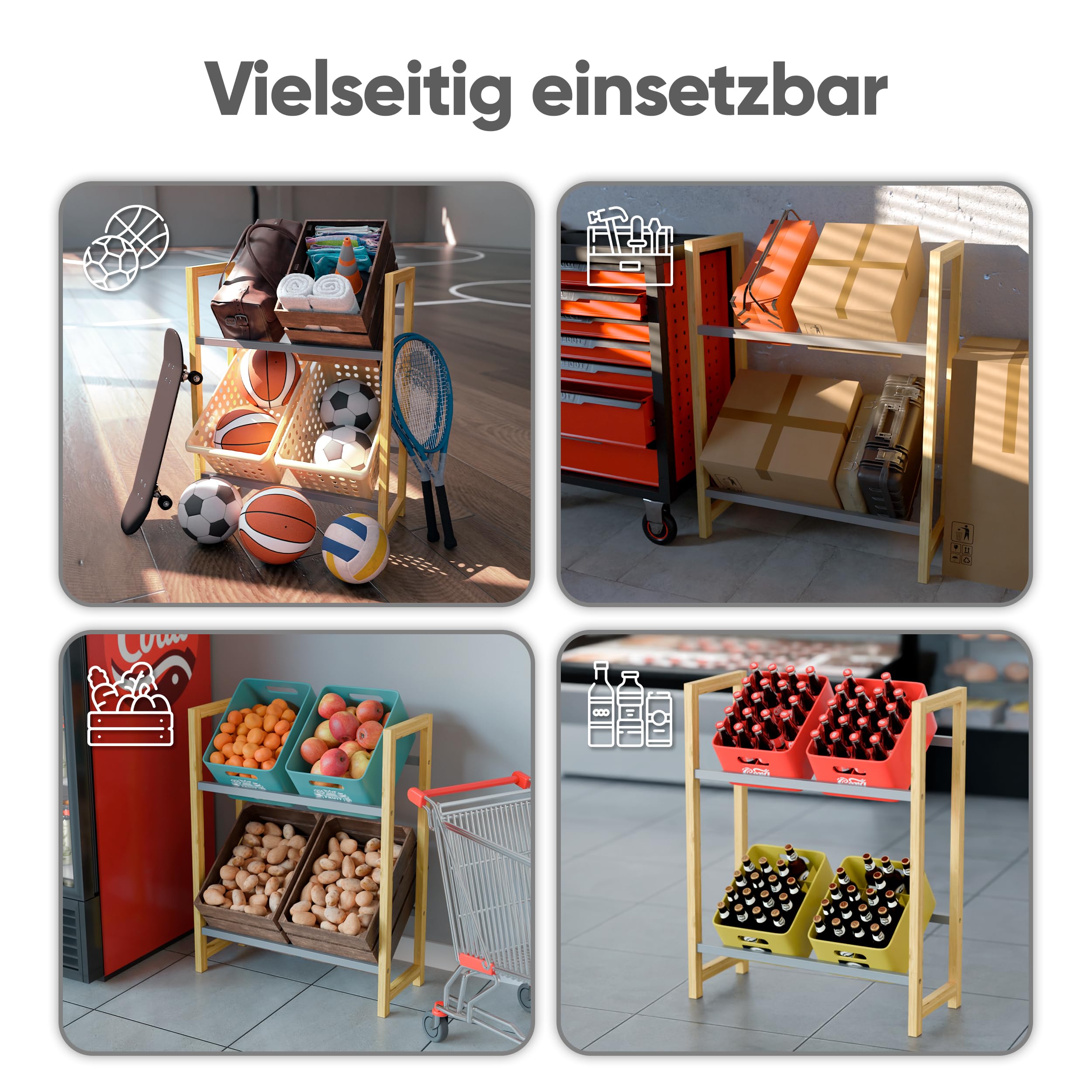 DanDiBo Scaffale Per Casse Di Bevande 6 Casse Nero Metallo Autoportante 96563 Porta Casse Per Bevande 71 Cm Supporto Per Casse Di Frutta Scaffale Per Casse Di Bottiglie 84650133