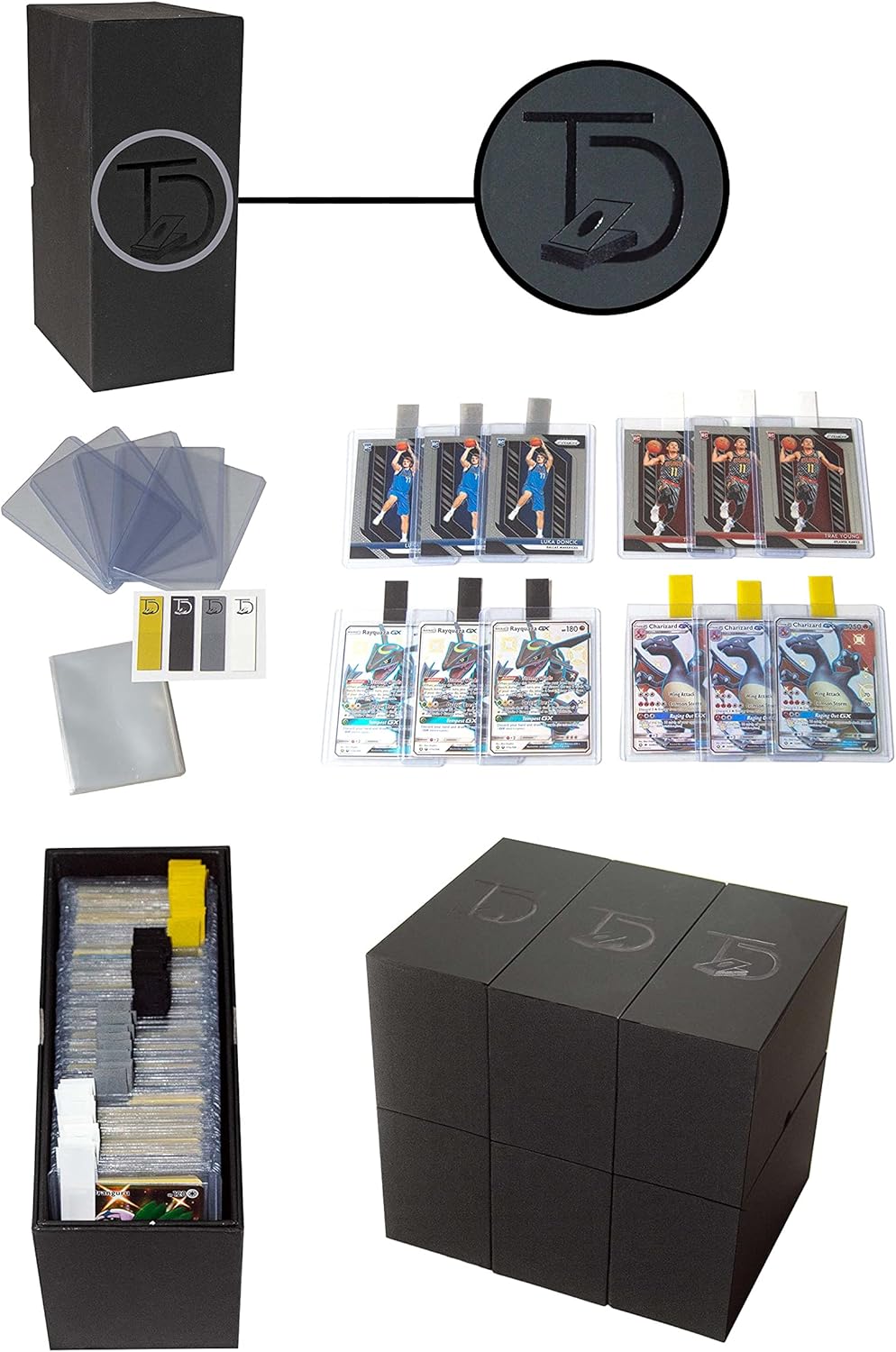 TopDeck TopLoaders 100 ct. Trading Card Toploaders | Trading & Sports Penny Sleeves | Tape Tabs | Compatible with Pokemon/MTG/Yugioh/TCG Storage Box | 3" x 4" Ultra Clarity Toploader |