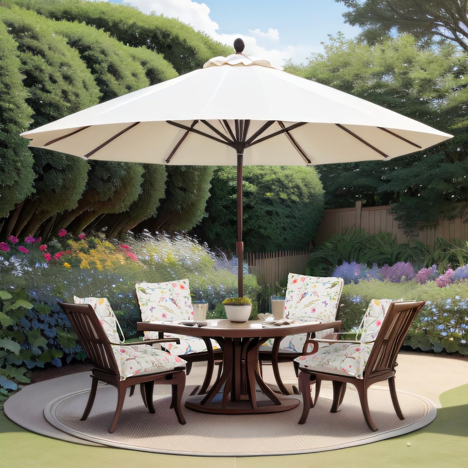 Colorful Flower Patio Chair Cushions - FREE SHIPPING -6 Colorful Flower Patio Chair Cushions - FREE SHIPPING -6