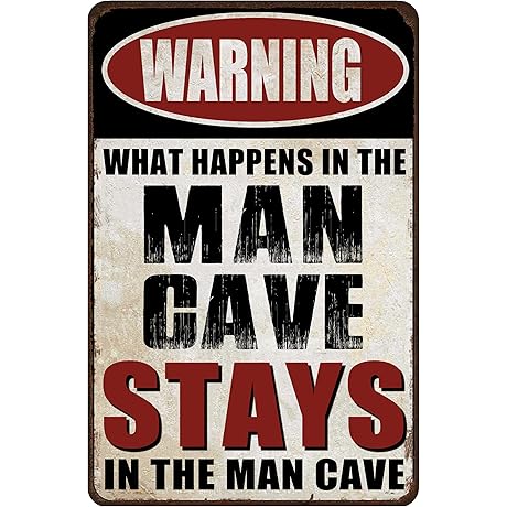 Man Cave Decor Funny Metal Garage Signs for Men