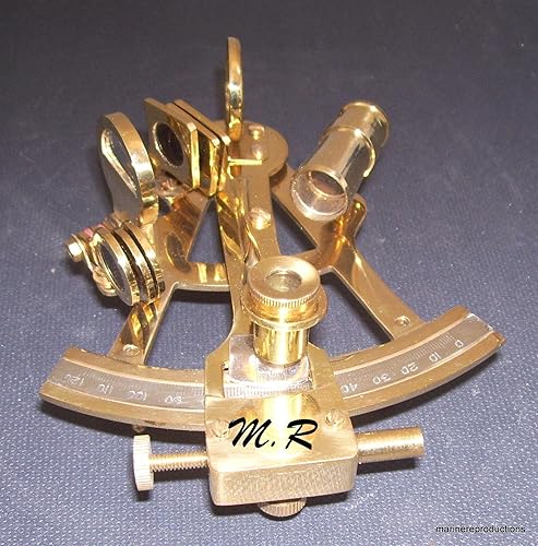 Miniatura 5 de Latón sólido sextante náutico marítimo astronómico marino regalo naves instrumento A