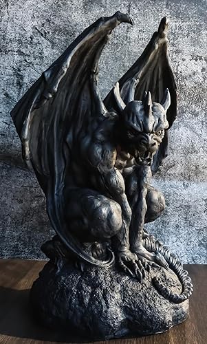Miniatura 8 de Ebros Gift Gran estatua de gárgola alada del guardián de la catedral de 12.5 pulgadas de alto, guardián gótico, protector de espíritus malignos del