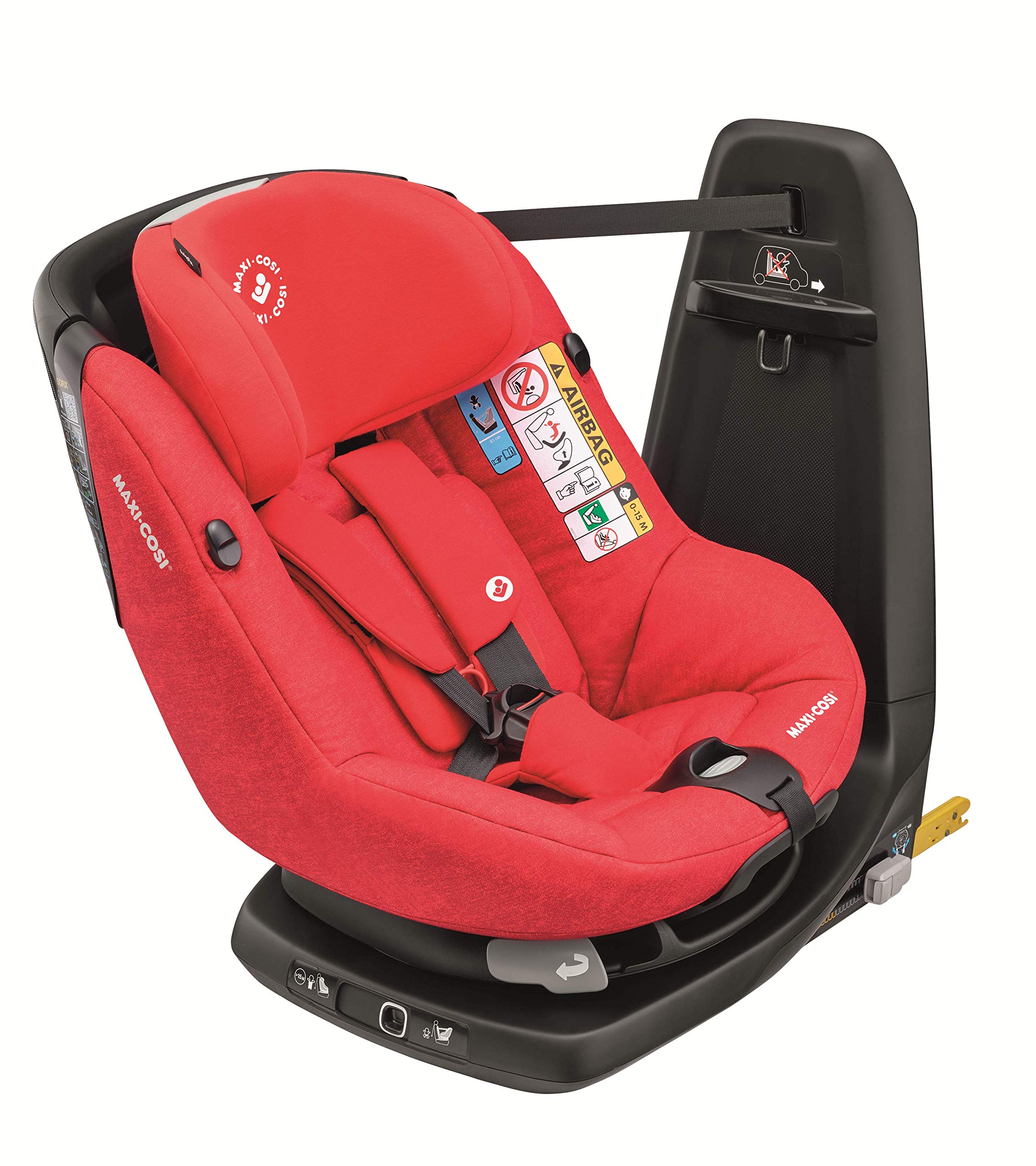 Maxi-Cosi AxissFix Autositz, 360° drehbarer Kindersitz mit ISOFIX und Liegeposition, nutzbar ab ca. 4 Monate bis 4 Jahre (ca. 61-105 cm), Nomad Red, Rot