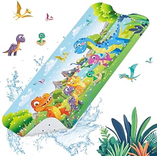 SHUCHING Baby Bath Mat for Tub Non Slip-40 X 16 Inch, Dinosaur