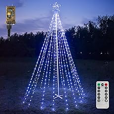 JOIEDOMI 3 Pcs 2D Christmas Elegant Golden Reindeer Family Yard Light Decorations, 180 LED Warm White Lights with Metal Stakes for Indoor Outdoor Garden Holiday Décor, Christmas Eve Night Décor