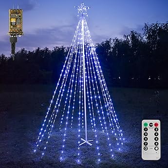 JOIEDOMI 3 Pcs 2D Christmas Elegant Golden Reindeer Family Yard Light Decorations, 180 LED Warm White Lights with Metal Stakes for Indoor Outdoor Garden Holiday Décor, Christmas Eve Night Décor