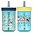Contigo Leighton Kids Water Bottle, 2-Pack, 14oz, Paw Patrol, Spill-Proof, Dishwasher Safe Tumbler with Straw, Blue and Yellow