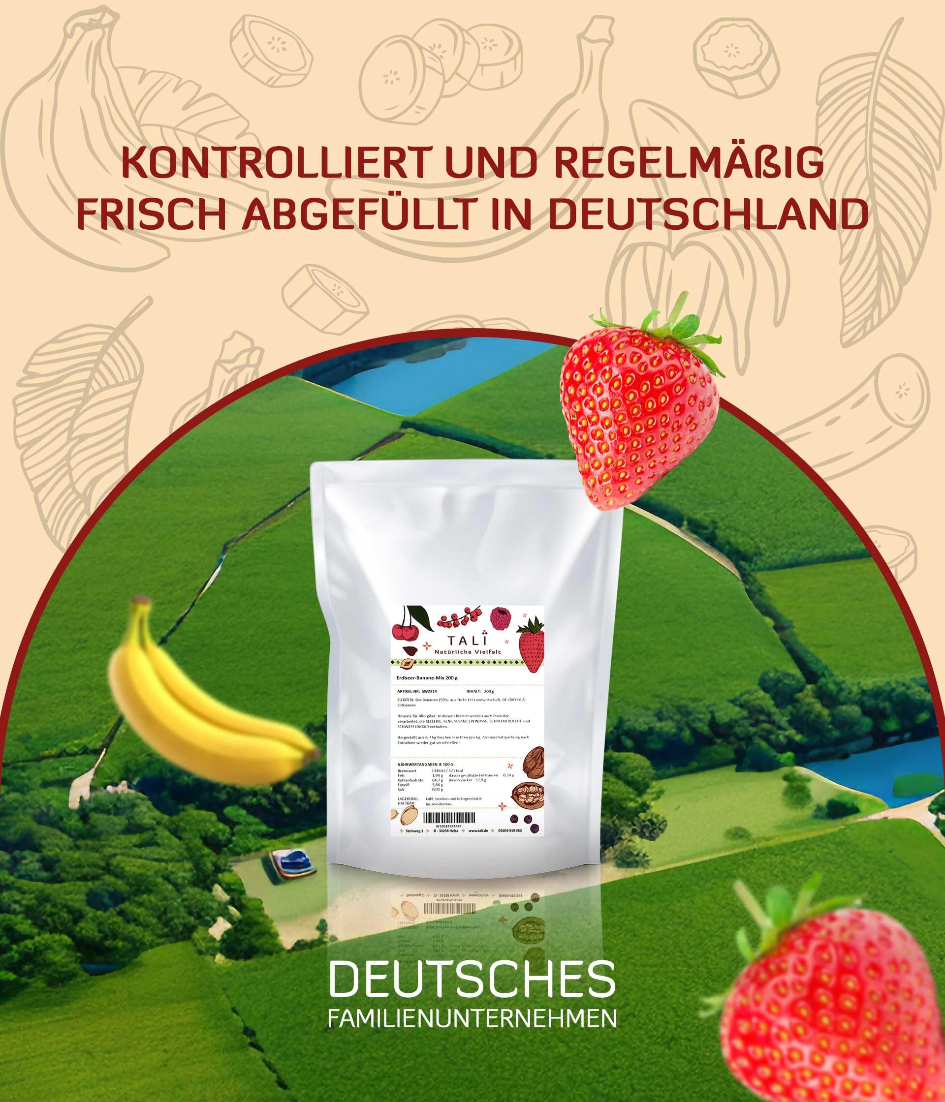 TALI Erdbeer-Banane-Mix 1000 g gefriergetrocknete Früchte