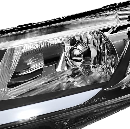 Miniatura 7 de Spec-D Tuning Faros delanteros LED DRL negros compatibles con Honda Civic Sedan 4DR 2006-2011 montaje de faros delanteros izquierdo + derecho