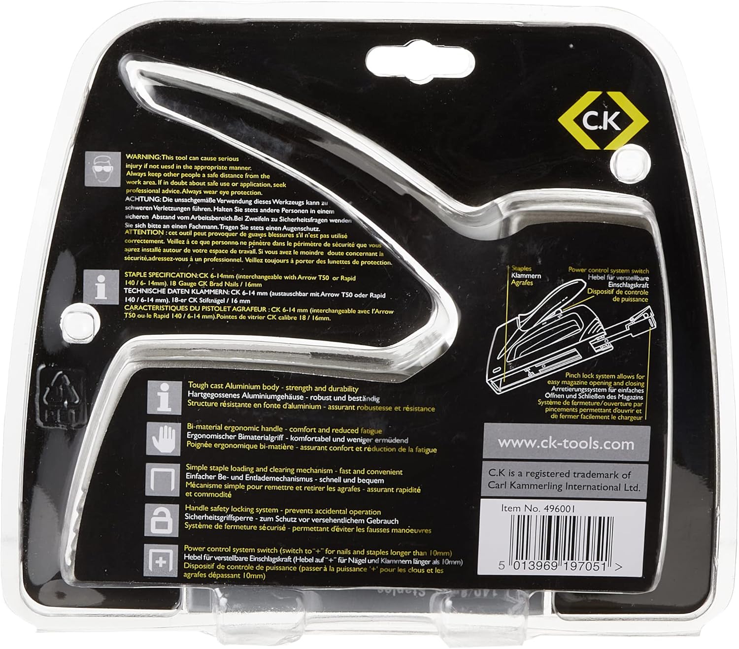 C.K 496001 Heavy Duty Staple and Nail Gun