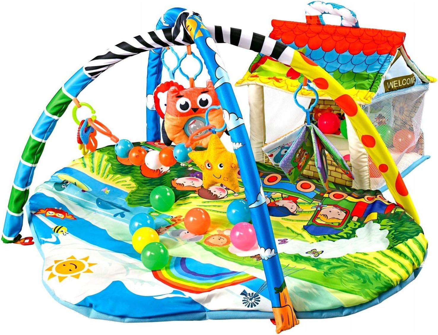 LioneloImke Plus Educational Baby Playgym For 3M To 30M With 30 Colourful Balls For Endless Fun