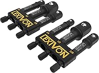 Vista 7 de LEXIVON [Paquete de 2] Juego de adaptadores de enchufe de grado de impacto, broca de extensión de 3 pulgadas con soporte, 3 unidades de 1/4, 3/8