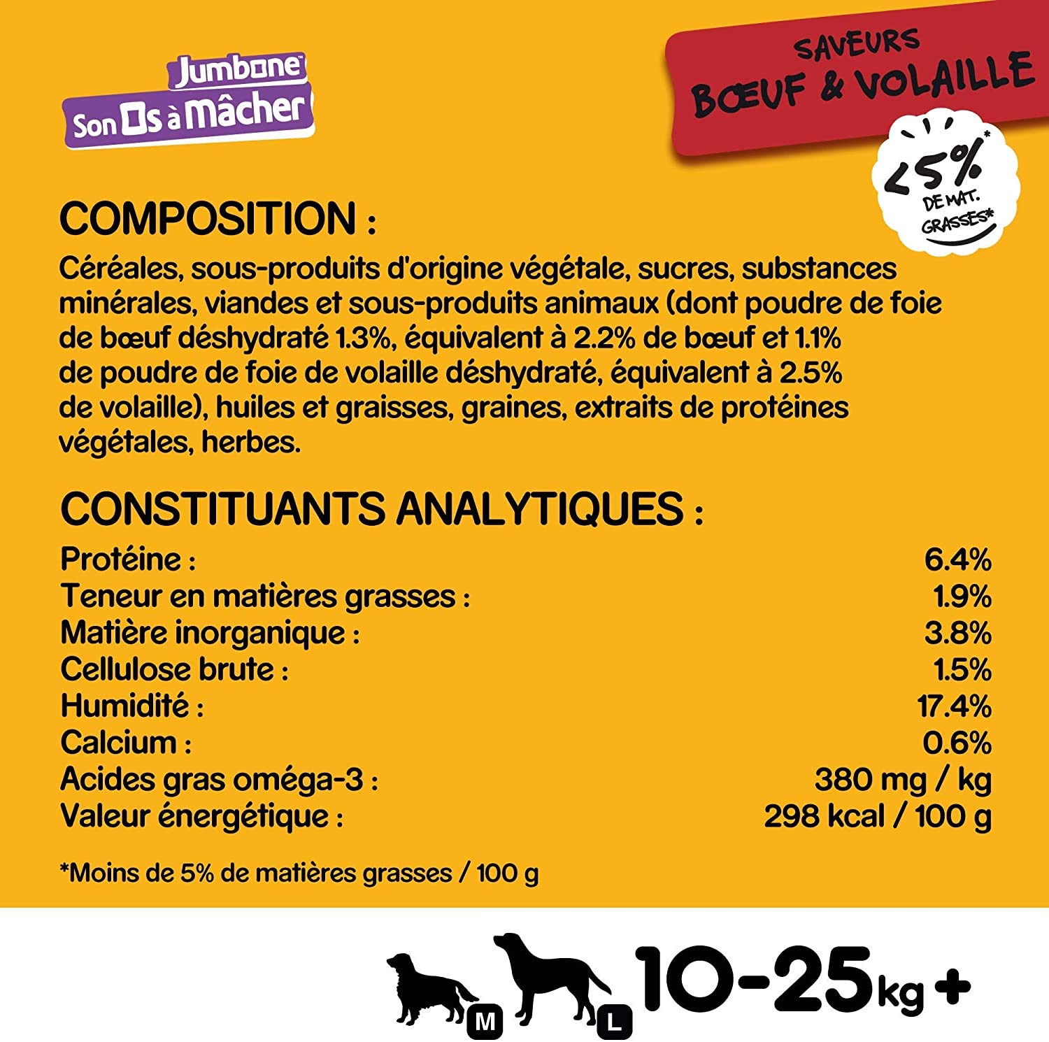 PEDIGREE JUMBONE Kauknochen für mittelgroße Hunde, 10 – 25 kg, 12 Beutel mit je 2 Knochen – Leckereien mit Rindfleisch und Geflügel – ideale Belohnung für die Beschäftigung, Erziehung und Freude des