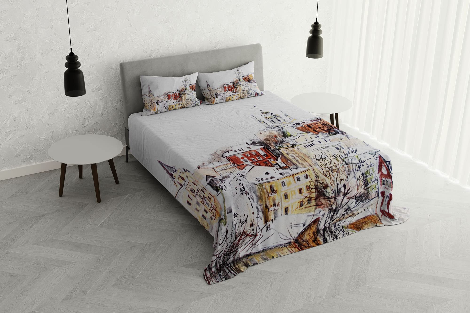 Italian Bed Linen 100% Cotton Bed Linen Set, SOGNI D'AUTORE, SD-33, Double, Doppelte - Image 2