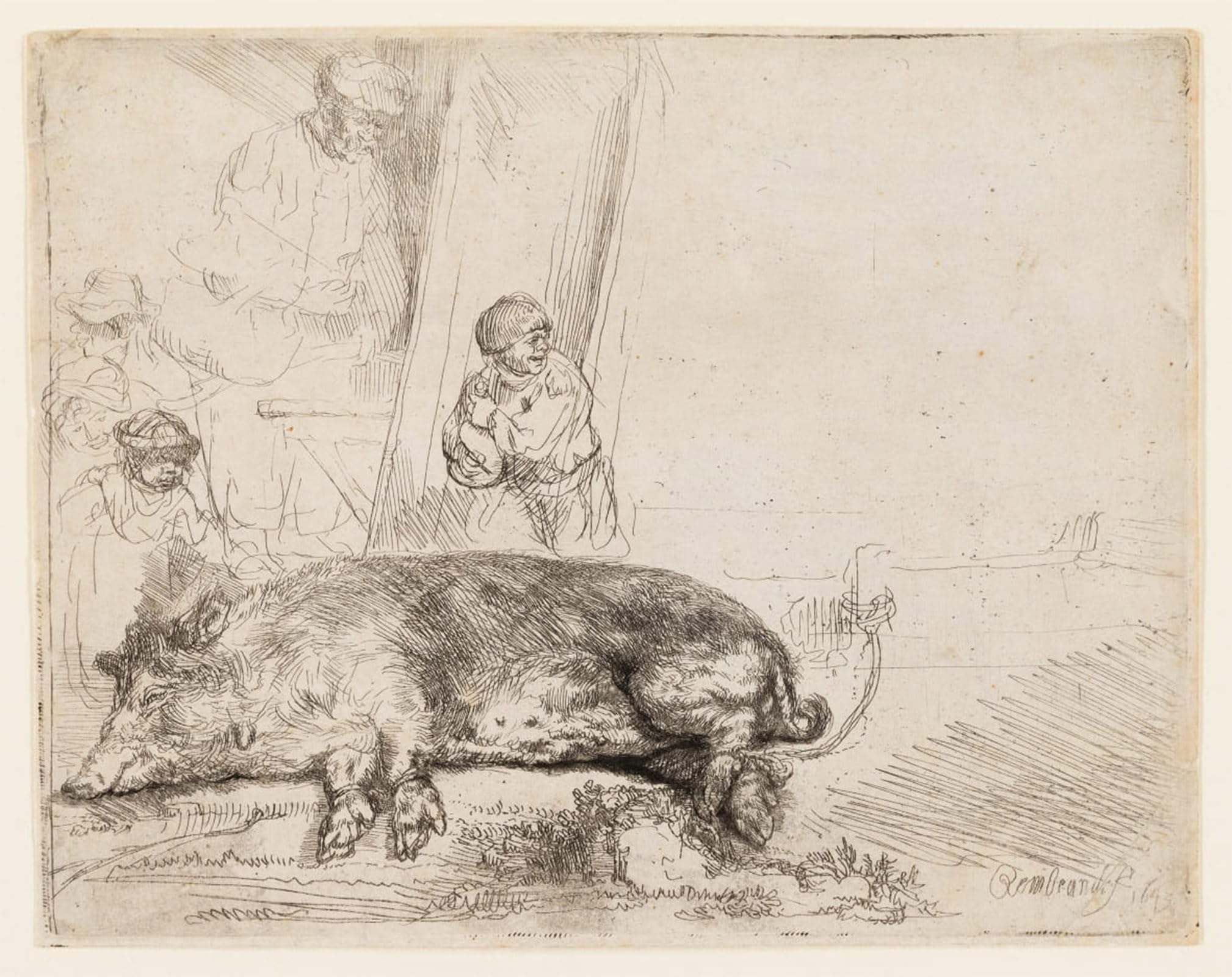 ARTXLXXBN Famous Art Print Poster Vintage Wall Art The hog by Rembrandt van Rijn Canvas Art Poster for Home Decor 60x90cm