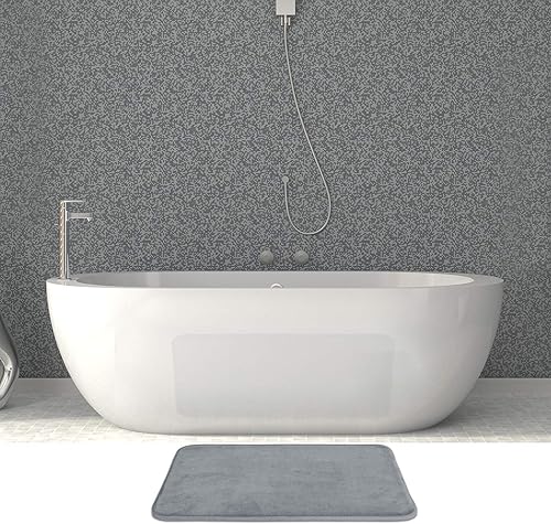 Miniatura 8 de AOACreations Juego de 3 tapetes de baño de espuma viscoelástica, suaves, afelpados, absorbentes, de pelo bajo, incluye 1 grande de 20 x 32 pulgadas,