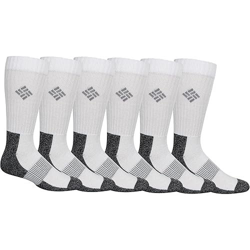 Columbia Men's Moisture Control Quarter Crew Socks 6-Pack