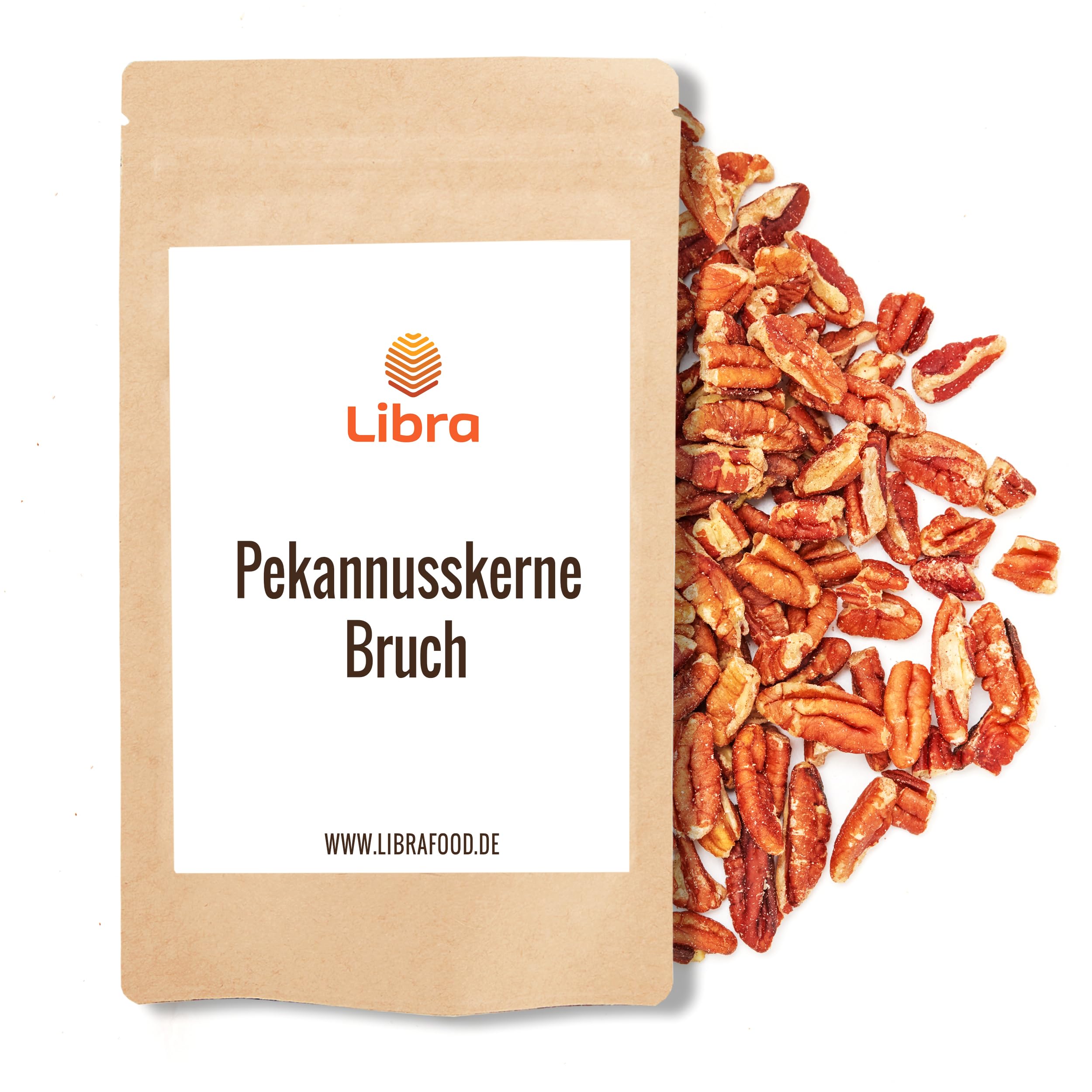 Libra 1kg Pekannusskerne Bruch | naturbelassen | Pekannüsse Kerne | Top Qualität | LIBRA FOOD
