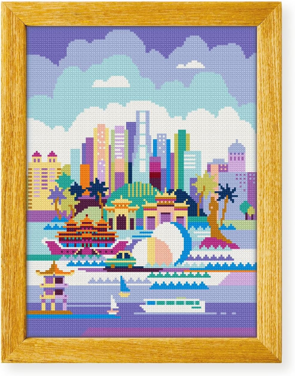 Awesome Pattern Studio Zhuhai DS697, Diamond Painting Kit, Diamond Art Kits for Adults, Full Drill 5D Diamond Dots Kits. All Items Included.