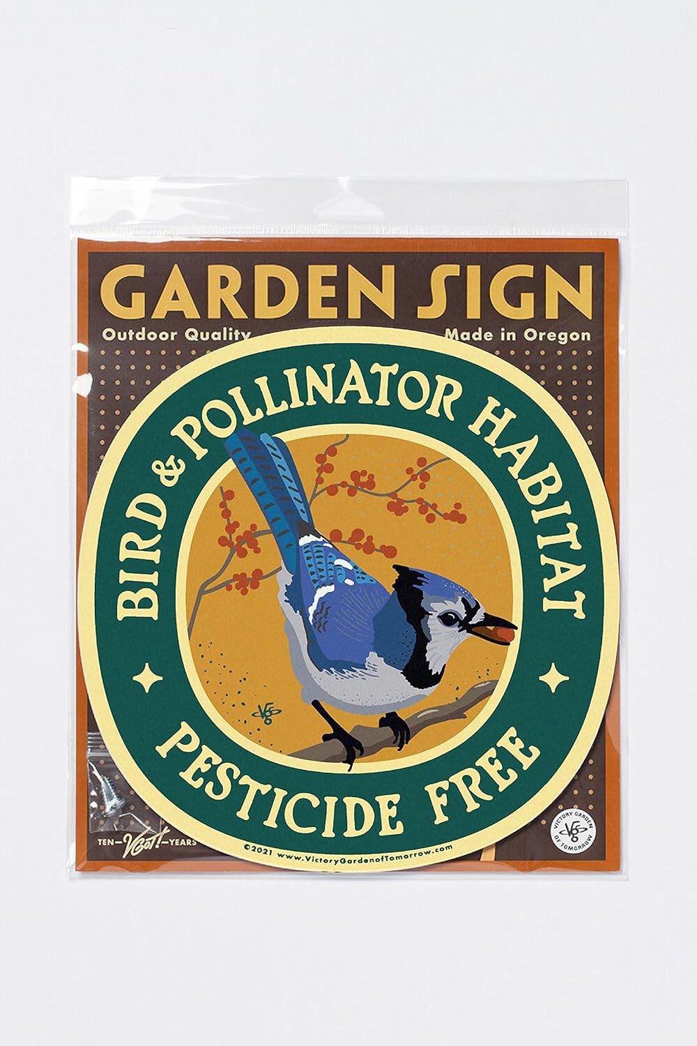 Bluejay - Bird & Pollinator Habitat - Garden Sign