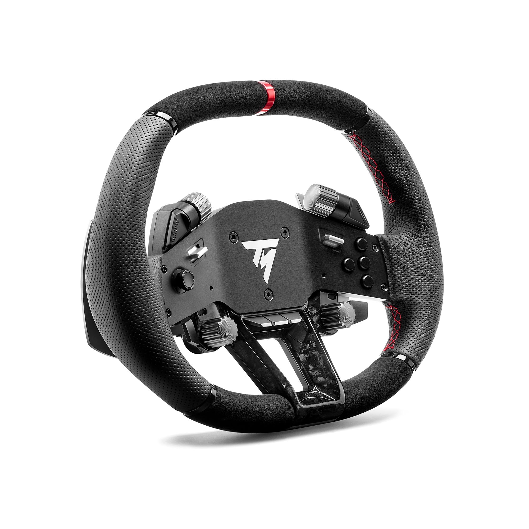 Thrustmaster Hypercar Wheel Add-On - Aro de Volante Premium (Cuero Auténtico y Carbono, Diseño Ovalado, Levas Magnéticas, Compatible con PS5, Xbox y PC) Licencia Oficial