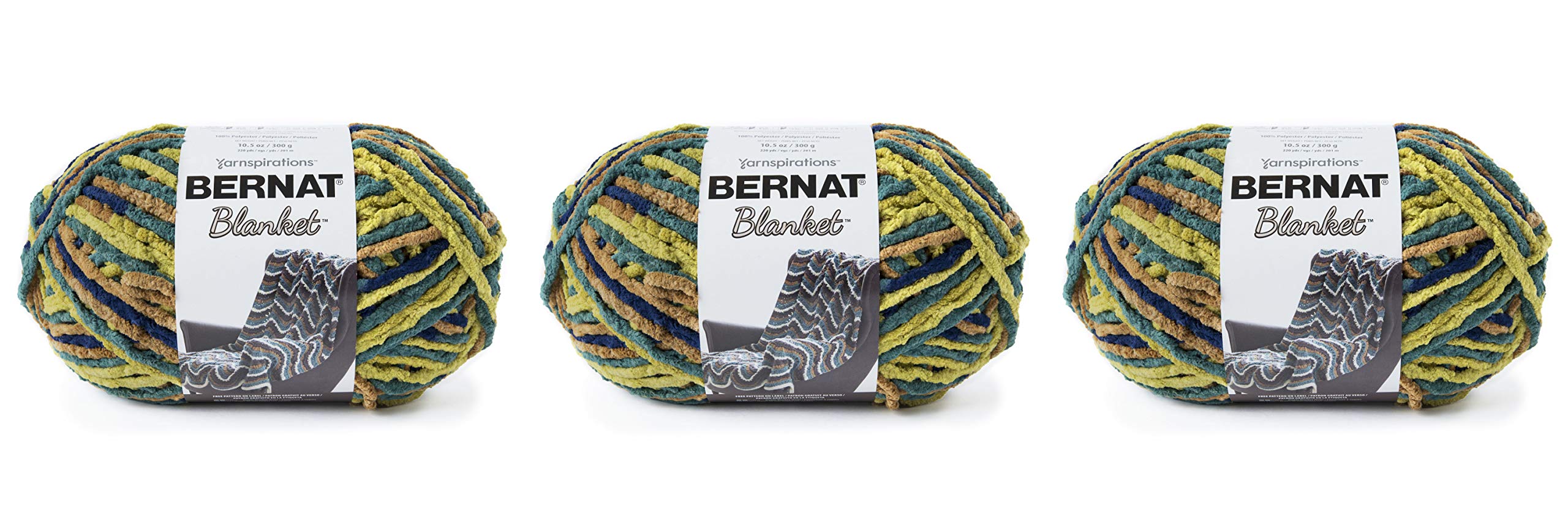 Bernat Blanket Global Folk Collection Big Pack Of 3 Balls-300G Each Ball-Brocade