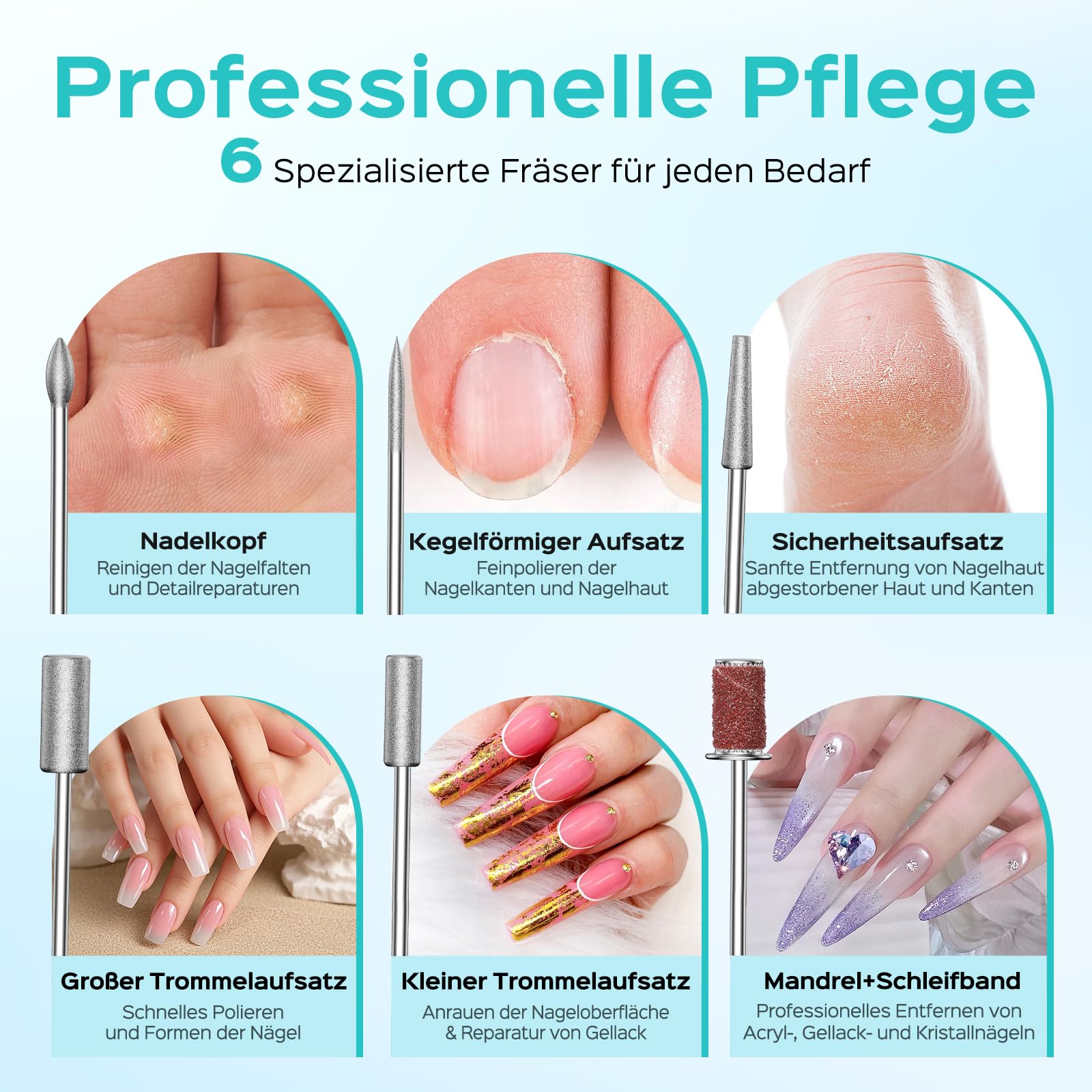 COSLUS C50 Nagelfräser Kabellose Elektrische Nagelfeile: 12-stufiger Nagelfräser mit LED-Display für Gelnägel, Acryl-Gel-Dip-Pulver-Entfernung, Nageldesign-Übung, Heim-DIY & Reisenutzung,Dunkelgrau
