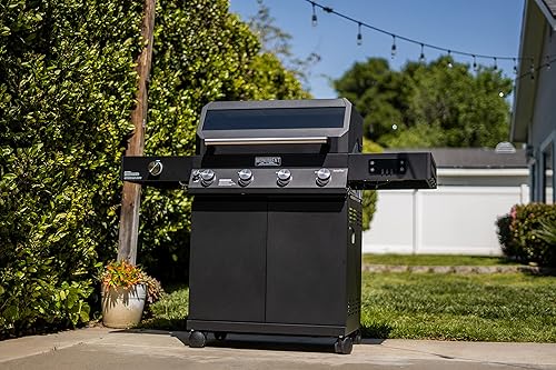 Miniatura 3 de Monument Grills Denali D425 - Parrilla inteligente de gas propano líquido de 4 quemadores con tecnología inteligente, quemador lateral y controles