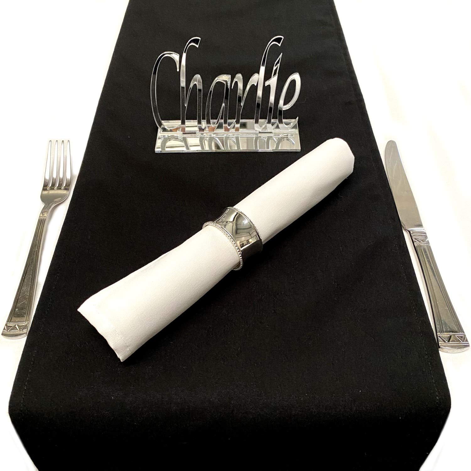 Servewell Black Table Runner - 228Cm X 30Cm (90" X 12") - To Fit Up To 6' 6" Tables